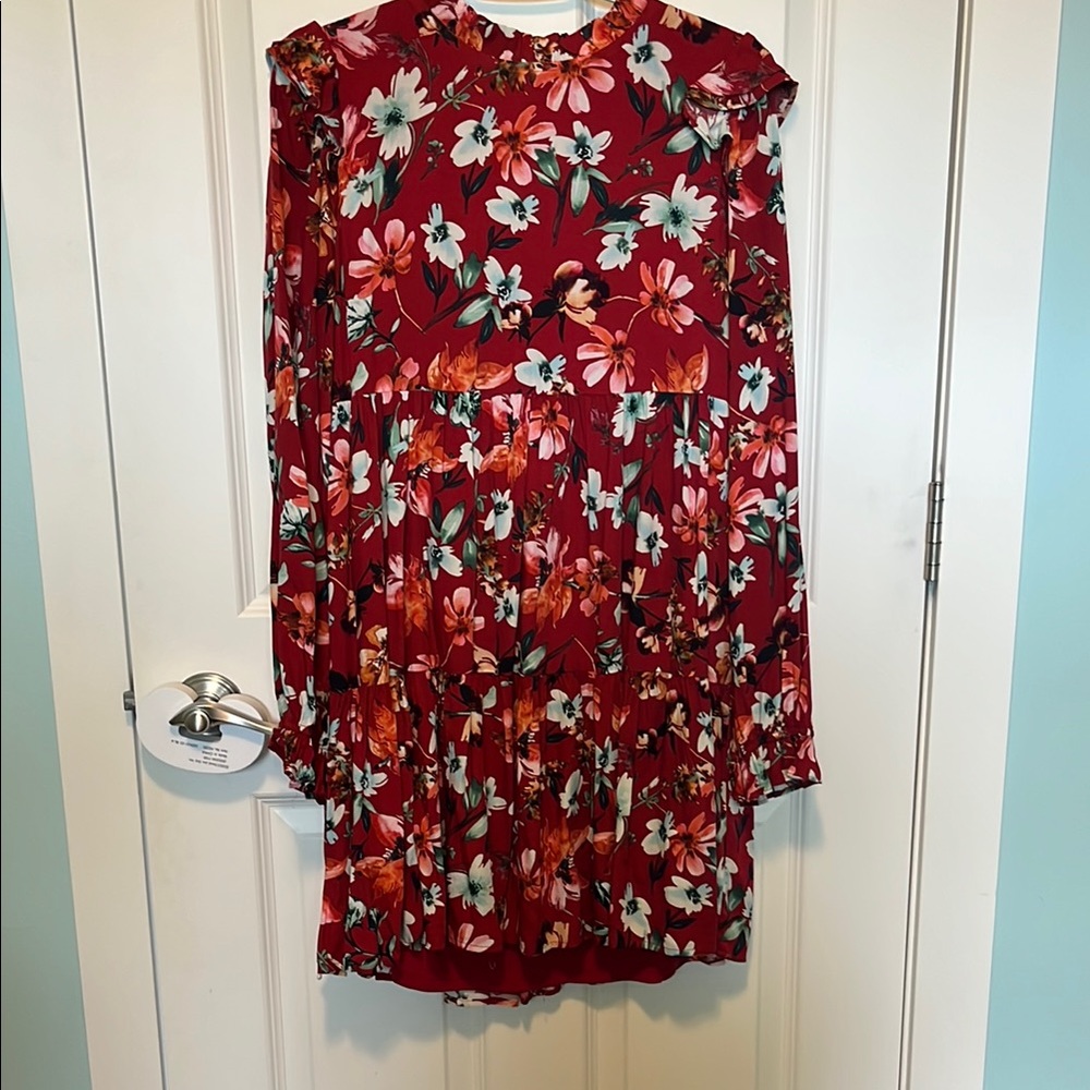 JODIFL Floral Red Dress